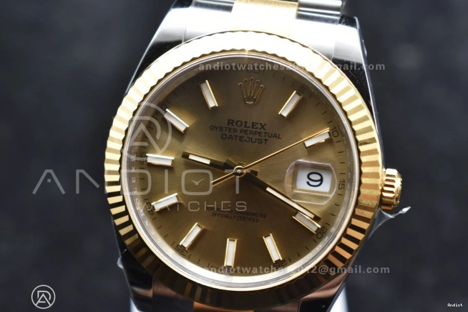 Dial Best 1:1 904L YG YG DateJust on Edition Steel Oyster 41 SS 126333 Clean Stick Bracelet VR3235 0411